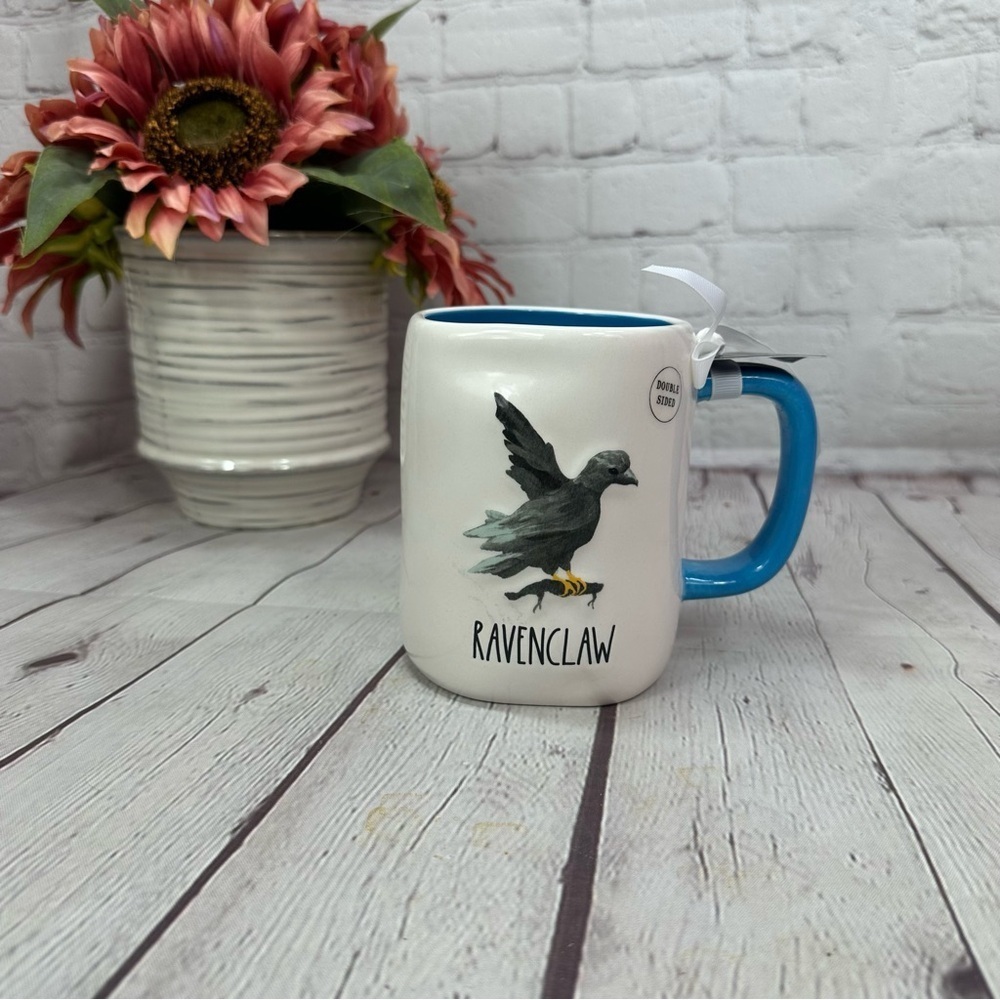 NWT rae dunn & harry potter collaboration Ravenclaw Themed Mug Blue Interior